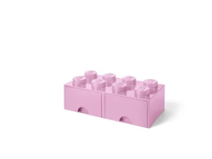 LEGO 40061738 Pojemnik na klocki z szufladami 4x2 różowy Room copenhagen