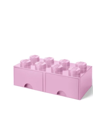 LEGO 40061738 Pojemnik na klocki z szufladami 4x2 różowy Room copenhagen
