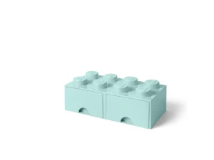 LEGO 40061742 Pojemnik na klocki z szufladami 4x2 turkusowy Room copenhagen