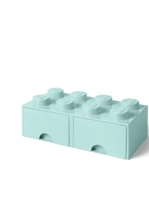 LEGO 40061742 Pojemnik na klocki z szufladami 4x2 turkusowy Room copenhagen