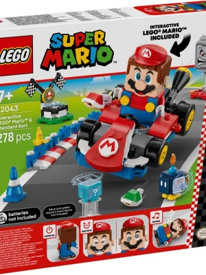 LEGO 72043 Super Mario Mario Kart - Interaktywna figurka LEGO Mario i Standard Kart Lego