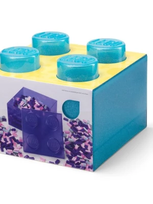 LEGO 40090802 Classic Pojemnik klocek LEGO Brick 4 z pokrywką – Jasnoniebieski Lego