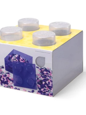 LEGO 40090803 Classic Pojemnik klocek LEGO Brick 4 z pokrywką – Przezroczysty Lego