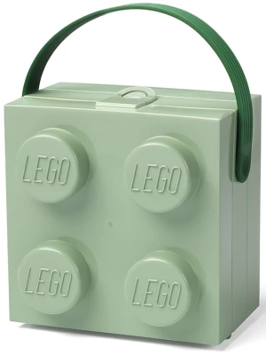 LEGO Pojemnik "Brick 4" w kolorze szarozielonym na lunch - 16,5 x 11,6 x 17,3 cm rozmiar: onesize