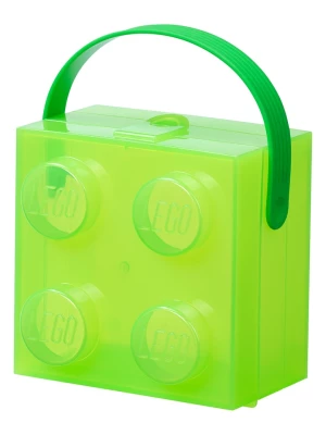 LEGO Pojemnik "Brick 4" w kolorze zielonym na lunch - 16,5 x 11,6 x 17,3 cm rozmiar: onesize