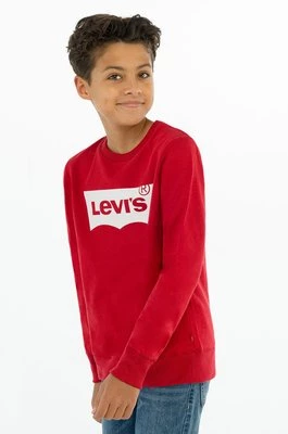 Levi's Bluza dziecięca kolor czerwony z nadrukiem