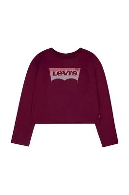 Levi's longsleeve bawełniany dziecięcy kolor czerwony
