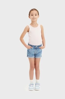 Levi's szorty jeansowe dziecięce kolor niebieski gładkie regulowana talia