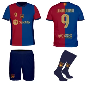 ﻿Lewandowski Barcelona strój komplet + getry M-164