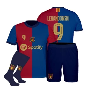 ﻿Lewandowski Barcelona strój komplet + getry r. 116