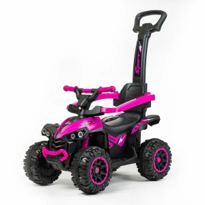 Leżaczek Baby Mix Mega z prowadnicą, różowy