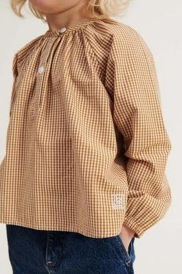 Liewood bluzka bawełniana dziecięca kolor żółty wzorzysta