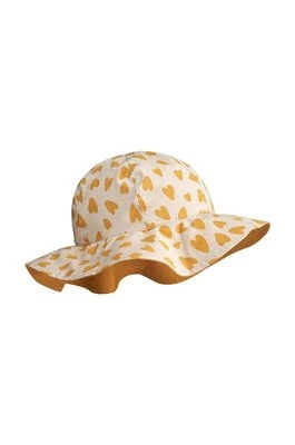 Liewood kapelusz dwustronny dziecięcy Amelia Reversible Sun Hat kolor żółty