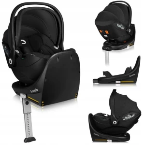﻿Lionelo Moxie i-size Black + Baza isofix - Obrót 360 - 40-87cm