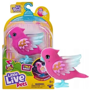 ﻿Little Live Pets Ptaszek Mówiący Różowy Świeci