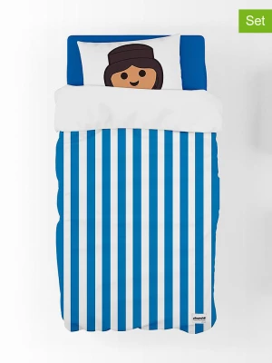 little nice things Komplet pościeli "Playmobil" w kolorze niebieskim - 240 x 150 cm rozmiar: 150x235 cm