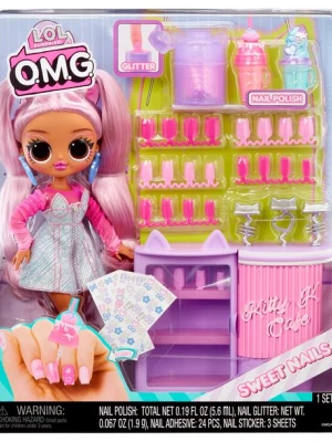 LOL SURPRISE OMG SWEET NAILS STUDIO PAZNOKCI KITTY LALKA ZESTAW KAWIARNIA