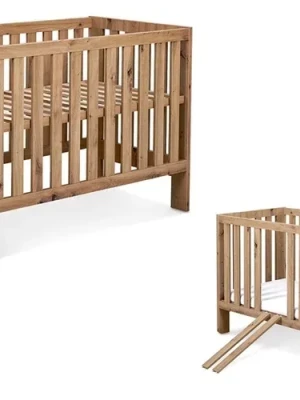 ŁÓŻECZKO Dziecięce Drewniane 120x60 Dąb AMELIA II