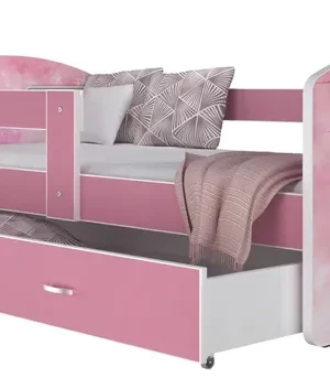 Łóżko 180x90 szuflada + materac + grafika LUKI