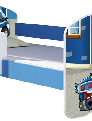 Łóżko dziecięce 140X70 + materac NIEBIESKIE ACMA