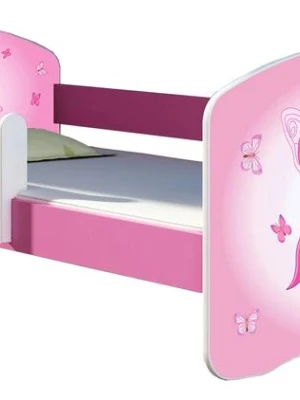 Łóżko dziecięce 140X70 + materac RÓŻOWE ACMA