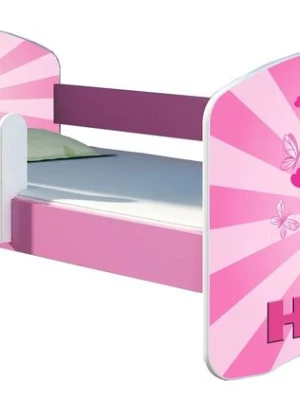 Łóżko dziecięce 160x80 + materac RÓŻOWE ACMA