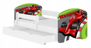 ﻿Łóżko dziecięce 160x80 szuflada materac BIAŁE ACMA