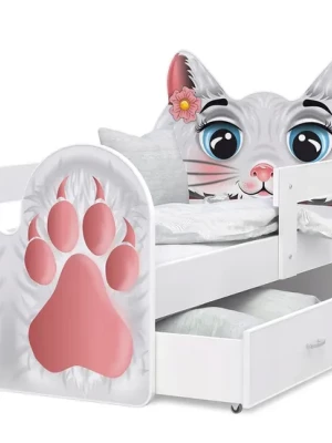 Łóżko dziecięce 160x80 szuflada + materac KOTEK