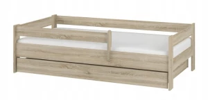 ﻿Łóżko dziecięce dla dziecka SIMPLE BABY BOO 160x80 + SZUFLADA dąb sonoma