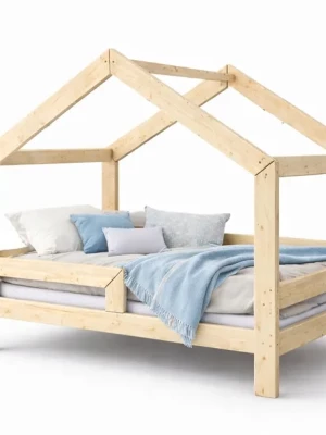 ŁÓŻKO DZIECIĘCE DOMEK 160x80 DLA DZIECKA DLA DZIECI + STELAŻ + BARIERKA W4 ŁÓŻKO DZIECIĘCE DOMEK 160x80 DLA DZIECKA DLA DZIECI + STELAŻ + BARIERKA W4
