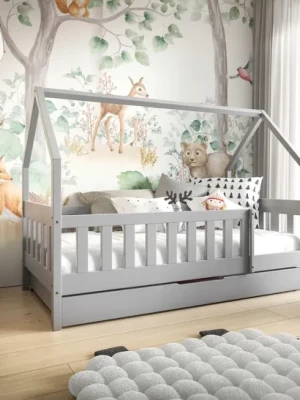 Łóżko dziecięce DOMEK LUNA 160x80 materac szuflada Łóżko dziecięce DOMEK LUNA 160x80 materac szuflada
