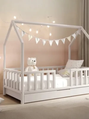 Łóżko dziecięce DOMEK NIKOŚ 160x80 materac szuflada