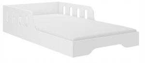 ﻿Łóżko dziecięce MALU 160x80 cm – biały lub sonoma + stelaż Nowoczesne