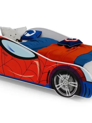 Łóżko dziecięce SPIDER-CAR auto samochód czerwony 140x70 + materac Łóżko dziecięce SPIDER-CAR auto samochód czerwony 140x70 + materac