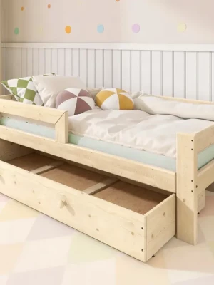 ŁÓŻKO DZIECIĘCE Z SZUFLADĄ 140x70 DLA DZIECI DZIECKA + STELAŻ + SZUFLADA