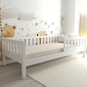 ŁÓŻKO MONTESSORI DZIECIĘCE LULU PLUS 80X160 BIAŁE + STELAŻ GRATIS SOLIDNE