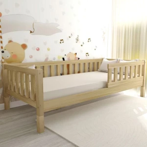 ŁÓŻKO MONTESSORI DZIECIĘCE LULU PLUS 90X200 SOSNA + STELAŻ GRATIS SOLIDNE