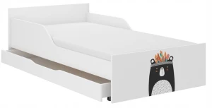 ﻿Łóżko PUFI młodzieżowe 180x90 + materac + szuflada