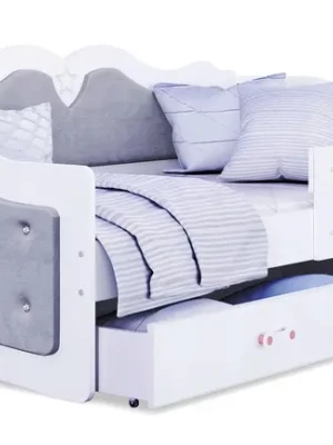 Łóżko tapicerowane 160x80 szuflada + materac LILI