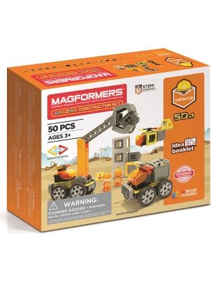 MAGFORMERS 50-częściowy zestaw magnetyczny "Amazing Construction Set" - 3+ rozmiar: onesize