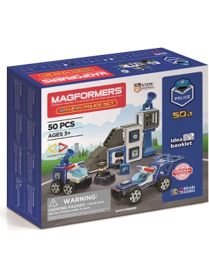 MAGFORMERS 50-częściowy zestaw magnetyczny "Amazing Police Set" - 3+ rozmiar: onesize