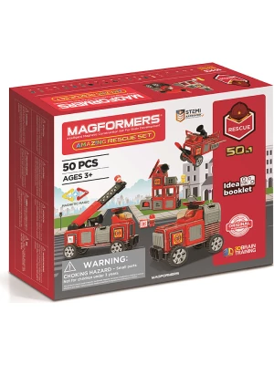 MAGFORMERS 50-częściowy zestaw magnetyczny "Amazing Rescue Set" - 3+ rozmiar: onesize