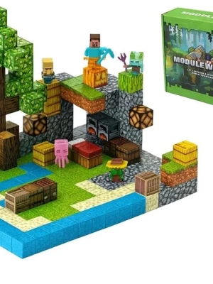 MAGNETYCZNE KLOCKI MINECRAFT DLA DZIECI 218 ELEMENTÓW PREZENT ŁADNE PUDEŁKO