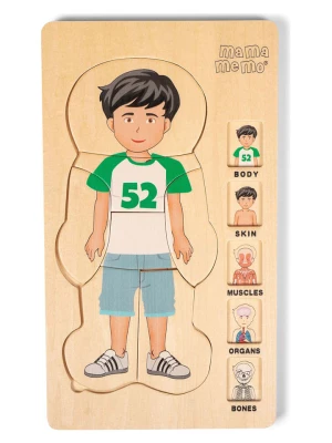 MAMAMEMO Puzzle z obrazkiem ciała "Chłopiec" - 3+ rozmiar: onesize
