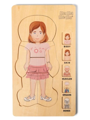 MAMAMEMO Puzzle z obrazkiem ciała "Dziewczynka" - 3+ rozmiar: onesize MAMAMEMO Puzzle z obrazkiem ciała "Dziewczynka" - 3+ rozmiar: onesize