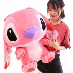 ﻿Maskotka STITCH Pluszak ANGEL 70 cm różowa MIŚ stich XXL Lillo i stitch