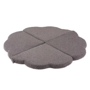 Mata dla Dzieci do Zabawy 115x115x5 cm Kwiat Szary Boucle MISIOO