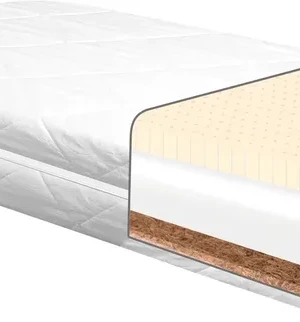 MATERAC Do Łóżeczka PIANKA LATEKS KOKOS 140x70x10