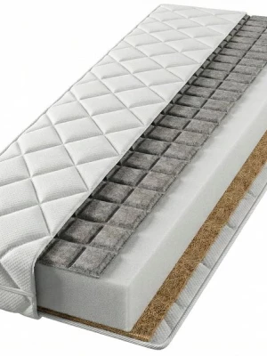 Materac do łóżka 180x80 Gryka Pianka Kokos 10cm Zdejmowany Pokrowiec