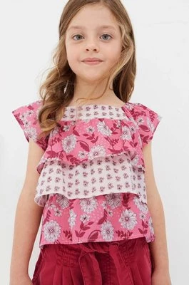 Mayoral bluzka dziecięca kolor różowy wzorzysta